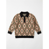 Load image into Gallery viewer, Diamond Pattern Knit Polo
