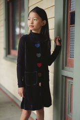 Load image into Gallery viewer, Hookstitch Heart Velour Jumper
