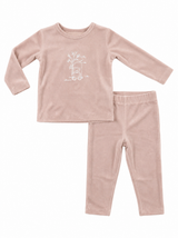 Load image into Gallery viewer, Bear Embroidered Velour Pajama Set
