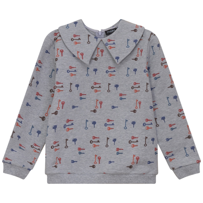Key Print French Fleece Sweatshirt