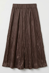 Load image into Gallery viewer, Midi Pleated Leather Skirt
