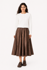 Load image into Gallery viewer, Midi Pleated Leather Skirt
