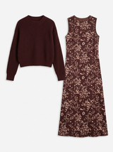 Load image into Gallery viewer, Knit And Printed Jumper Set

