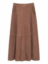 Load image into Gallery viewer, Suede Midi Length Skirt
