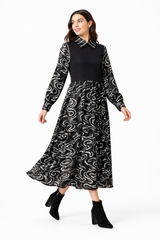 Load image into Gallery viewer, Vest With Printed Satin Dress
