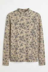 Load image into Gallery viewer, Floral Print Mock Neck Top
