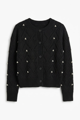 Load image into Gallery viewer, Knit Cardigan With Diamond
