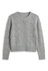 Load image into Gallery viewer, Knit Cardigan With Diamond

