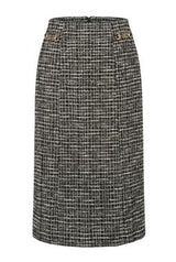 Load image into Gallery viewer, Inspired Boucle Midi Straight Skirt
