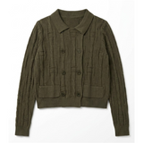 Load image into Gallery viewer, Textured Double-Breasted Cardigan
