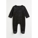 Load image into Gallery viewer, Embossed Velour Footie
