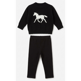 Load image into Gallery viewer, Horse Jacquard Knit &amp; Fleece 2-Piece Set
