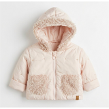 Load image into Gallery viewer, Faux Fur Trim Hooded Coat
